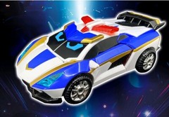 2024Metal Cardbot S Season2 BLUE COP S Transformer Robot Police Car Figure Toy
