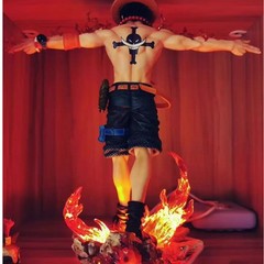 11″ One Piece Portgas D Ace Handmade PVC Cartoon Anime Action Figure Statue New