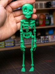 3D Printed Skeleton Figure Full Articulated Joints Halloween Toy Collectible Toy