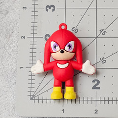 Monogram International Sonic Knuckles Echidna Figural Bag Clip PVC Squishy SEGA
