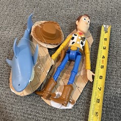 Disney Pixar Toy Story Shark Action Figure Mr. Shark With Woody And Hat Rare New