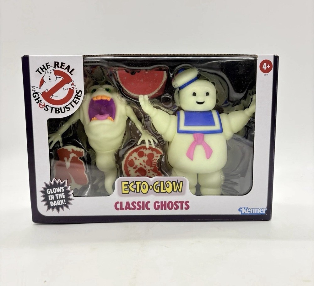 The Real Ghostbusters Ecto-Glow Classic Ghosts Slimer & Stay-Puft Action Figures