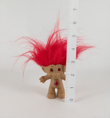 Ace Novelty Treasure Troll Doll Figure Red Hair Red Wishstone Vintage