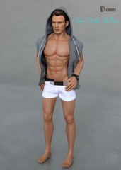 LDDOLL 32Boy 1:6 Suntan Strong Muscle Seamless Silicone Male Body Fit 12” Head