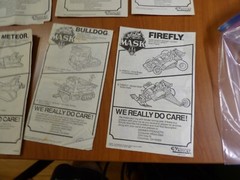 Lot of 8 MASK Kenner Instructions plus brochure, Firefly, Meteor, Gator, Condor
