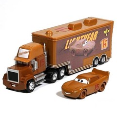 Disney Pixar Car NO.15 Muddy Lightning McQueen+Car Model Toy New Loose Diecast~