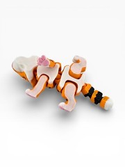 Lot 15 Articulated Tiger Toy Mini 3D Printed Jungle Cat Fidget Desk Pet – 3″