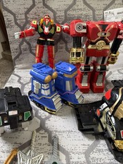 Power Rangers Megazord Lot HUGE Tigerzoid Thunderzoid Helmets Swords