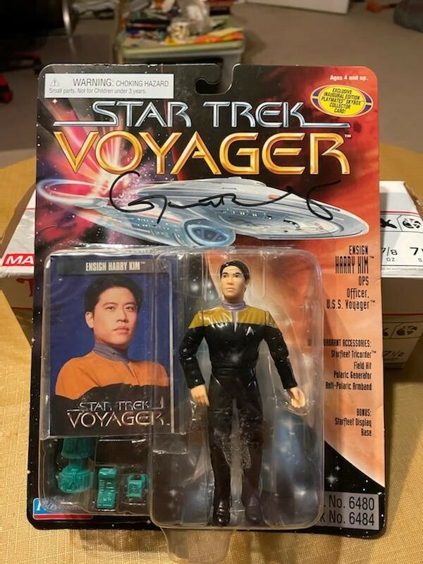 MOC Star Trek Voyager Harry Kim 1995 Action Figure – Signed by Garrett Wang