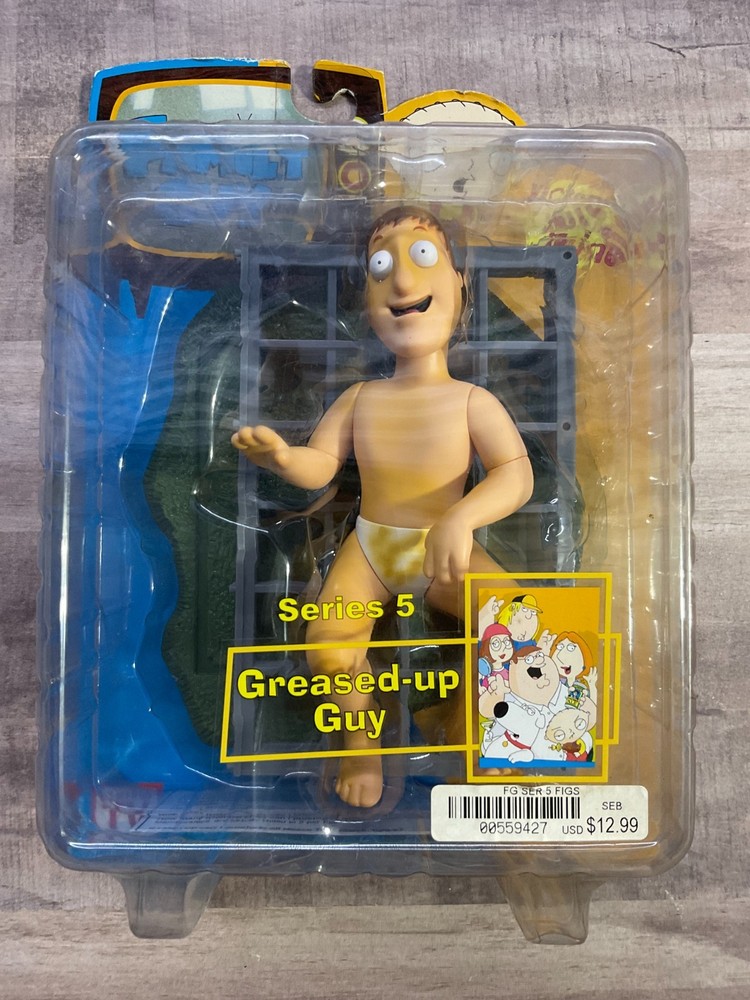 Family Guy Series 5 “GREASED-UP GUY” Action Figure Mezco SEALED J2