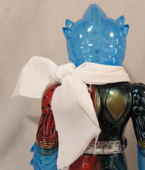 Realhead Bootlegman Clear Blue Sofubi Figure Green Red Gold Silver Paint