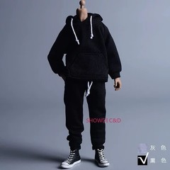 1/12 Casual Sports Hoodie Pants Trousers Clothes Set for 6″ Male Action Figure
