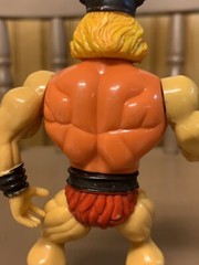 Vintage 80s MOTU KO Galaxy Heroes Wrestler Warrior Huk Orange Chest Variant READ