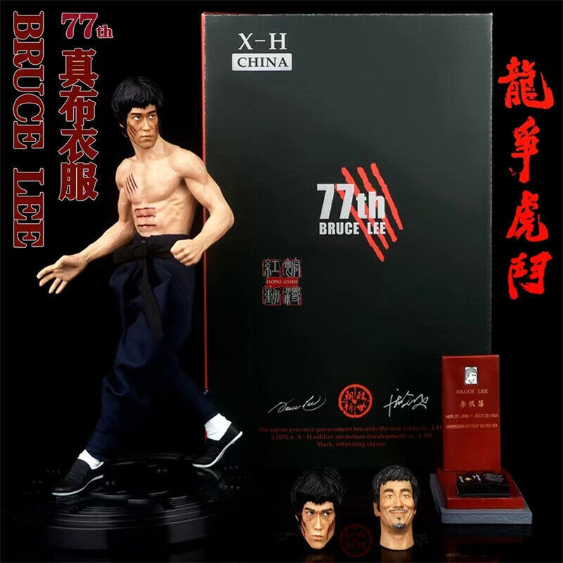 Bruce Lee 77th Anniversary Edition Statue Enter The Dragon Three-headed Figure
