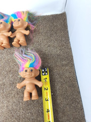Vintage Russ Troll Doll with Rainbow Hair lot (3) 3” Collectible Figures