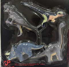VTG 1992 JURASSIC PARK ERASERS Set of 4 Dinosaurs T Rex Triceratops *SEALED*NRFB