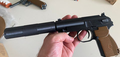 Soviet Union PB Suppressed Pistol classic 1:1 Black & Brown Prop Cosplay Costume