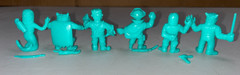 Super 7 The Worst Keshi teal full set of 6, muscle cortex red tiger captain dead