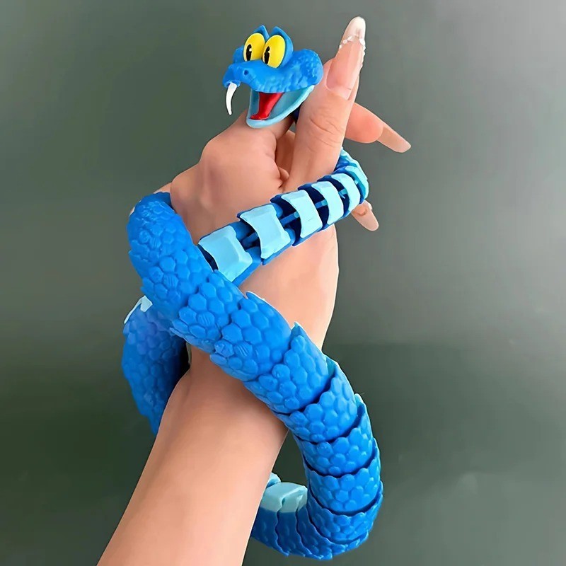Disney Zootopia 2 Inspired Articulated Snake Toy 3D Printed Flexible Figure