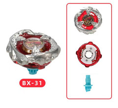 Burst Beyblade BX-31 Tyranno Beat Red Silver Spinning Top Toy Gyro w/Launcher