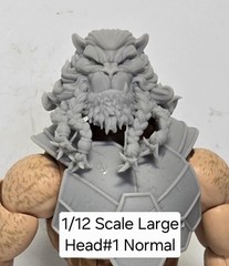 3d Print INBEATABLE BOY BATTLE BEAST HEAD#1 1:12 6″ Classified Legends SCALE