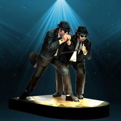 The Blues Brothers Jake and Elwood 7-Inch Figure Set With Light-Up Stage