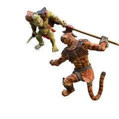 Papo Fantasy Action Figures Tiger Mutant Axe Troll Orc Wahar Ogre 2002 Medieval