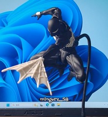 MESS TOYS Symbiote Spider-Man Action Figure Black Suit Collectible Model Gifts