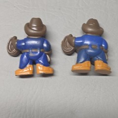 Lincoln Logs Cowboy Western Figures Lot of 4 Rancher Lasso Roper Toys Vintage