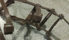 1960’s-70’s Marx Johnny West Brown Bridle Bit 2 Reins Nice Cond Intact #3