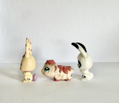 LPS Rabbit Guinea Pig Lot #1845 Purple Rabbit #2261 Guinea Pig Magic Motion PP4