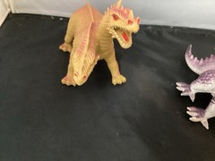 Lot Of Two Imperial Two Headed Dragons Purple & Orange