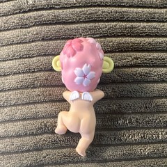 Sonny Angel Lamb Baby Plastic Figurine, Pink Hair, Pink Beige Yellow