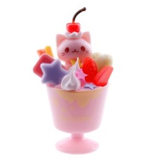 Pastel Kawaii Cat Gashapon Keychain Japanese Food Charm 1 Random Trinket Figure