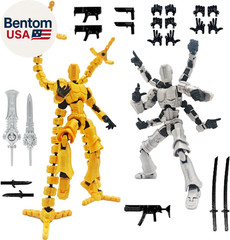 T13 3D Action Figure Set (Assembly Completed) 2 Pcs, 3D Printed Multi-Jointed, T