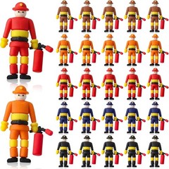 8 Pieces Firefighter Action Figures, Fireman Toys for 3 4 5 6 7+ Old Boys