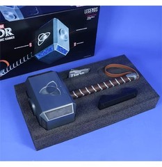 19in Marvel Legends Avengers Thor Mjolnir 1:1 Hammer Metal LED Sounds Prop Gift