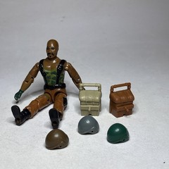 Vintage GI Joe Roadblock v1 Action Figure 1984 TIGHT NO CRACKS & Accessories