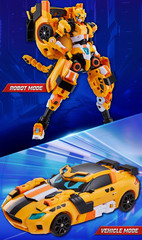 Metal Cardbot W Tachy Transformer Robot Cheetah Sports Car Korean Toy