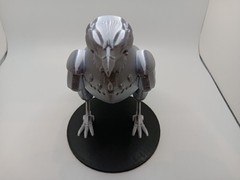 Retro Silverhawks Tally Hawk statue figure 7″ 3D printed metallic silver plastic