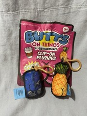 NEW Butts on Things by Brian Cook Art – Clip-On Plushies – Mailbox & Pineapple