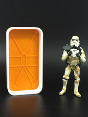 CUSTOM STAR WARS TATOOOINE DOOR & FRAME for 3.75 inch figure DIORAMA 1/18 (A10)