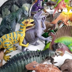 Dinosaur Action Figures Lot Jurassic Bundle Collection Toy Set Junk Drawer VTG.