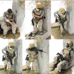 1/6 Special Force Wounded Soldier Action Figure Army Action Figures Playset Toys