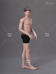1:6 LDDOLL 32Boy Dark Wheat Seamless Silicone Male Body Doll Fit 12” Head Toy