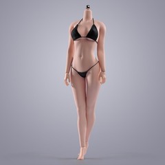 Ant 1/6 Female Mid Bust Pale Skin Flexible Seamless Doll Body 12″ Action Figure
