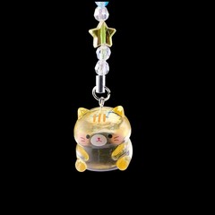 Cute Cat Beaded Charm Gashapon Keychain Japan 1 Random Collecible Figure