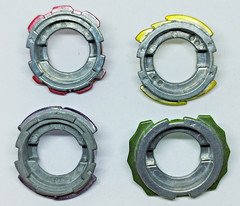 Beyblade BURST Parts Set of 4 Disc 0 purple, 5 gold, 7 Red, 10 Green TAKARA TOMY