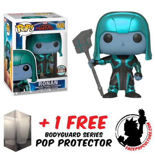 FUNKO POP CAPTAIN MARVEL RONAN #448 EXCLUSIVE VINYL FIGURE + FREE POP PROTECTOR