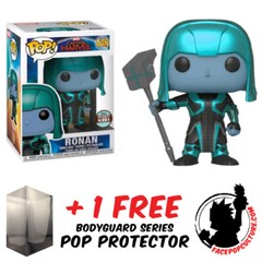 FUNKO POP CAPTAIN MARVEL RONAN #448 EXCLUSIVE VINYL FIGURE + FREE POP PROTECTOR